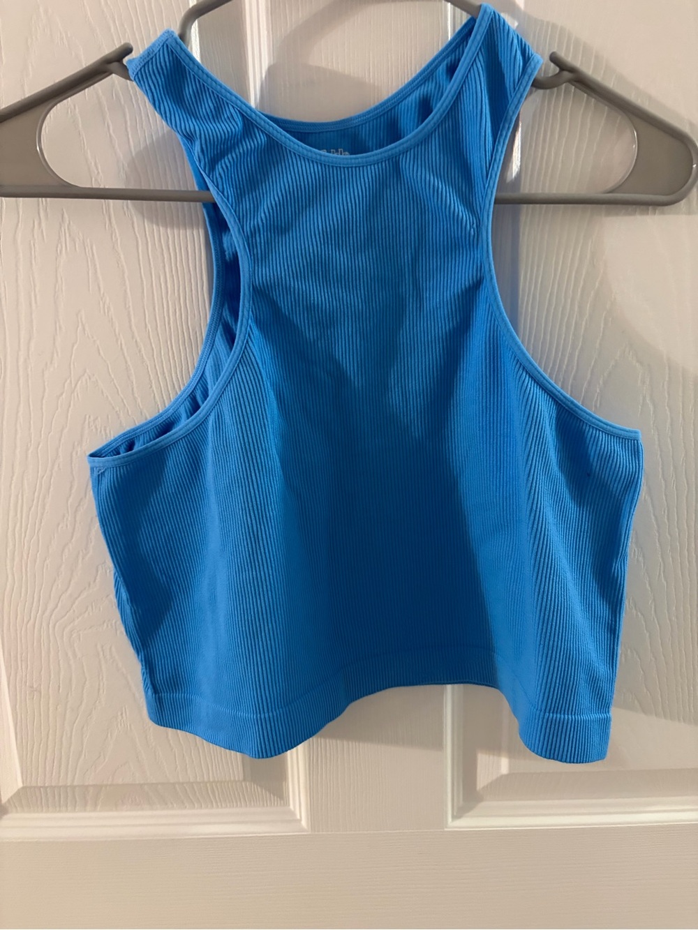 wild fable Bright Blue Ribbed Racerback Crop Tank